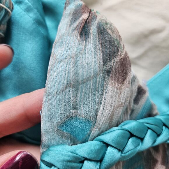 Laundry by Shelli Segal Y2K Silk Fairy Babydoll Asymmetrical Dress Empire Waist - Picture 11 of 14